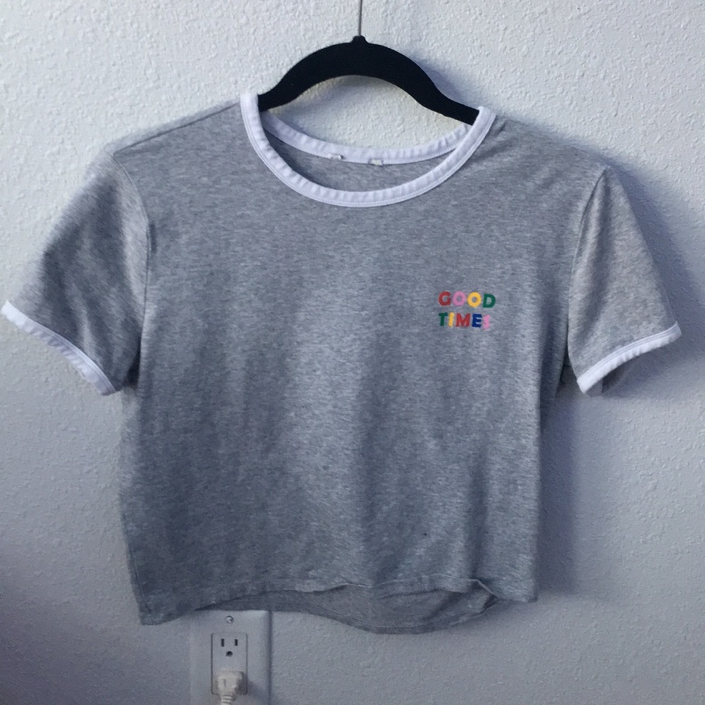 Grey crop top
